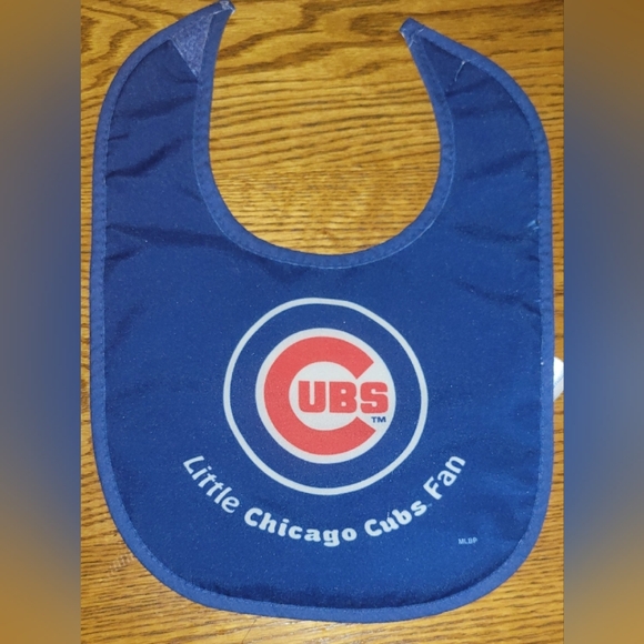 All Pro Bib Infant Toddler Little Chicago Cubs Fan Baseball Bib - Picture 1 of 7